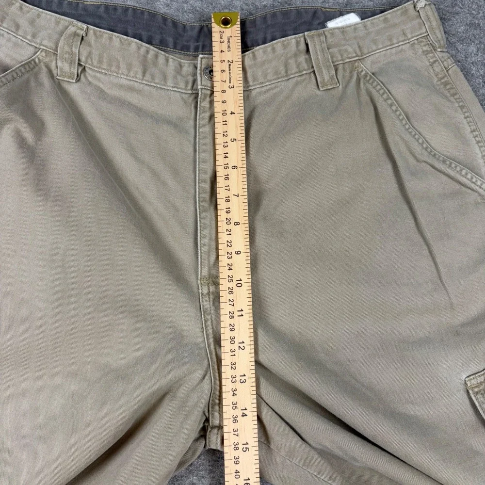 Wrangler Cargo Pants Mens 36x30 Tan Khaki Cowboy Utility Workwear Baggy Wide Leg